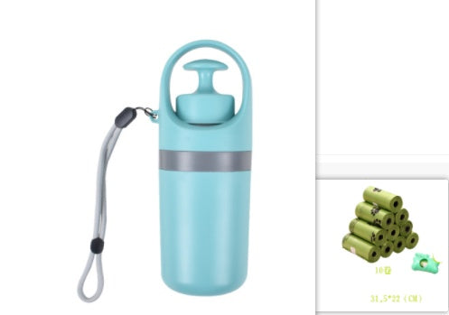 Portable dustpan with built-in bag dispenser